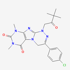 1-(3,3-Dimethyl-2-oxobutyl)-3-(4-chlorophenyl)-7,9-dimethyl-5,7,9-trihydro-4H-1,2,4-triazino[4,3-h]purine-6,8-dione