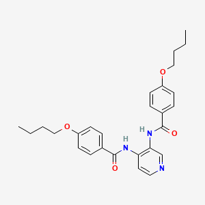 molecular formula C27H31N3O4 B2957022 N,N'-(pyridine-3,4-diyl)bis(4-butoxybenzamide) CAS No. 477485-53-3