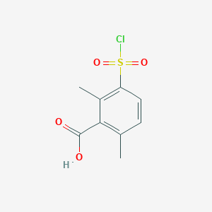 molecular formula C9H9ClO4S B2957035 3-(Chlorosulfonyl)-2,6-dimethylbenzoic acid CAS No. 866358-15-8