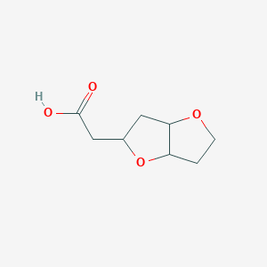 molecular formula C8H12O4 B2957036 2-(2,3,3a,5,6,6a-六氢呋喃[3,2-b]呋喃-5-基)乙酸 CAS No. 2344678-33-5