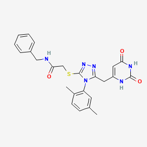 N-benzyl-2-[[4-(2,5-dimethylphenyl)-5-[(2,4-dioxo-1H-pyrimidin-6-yl)methyl]-1,2,4-triazol-3-yl]sulfanyl]acetamide