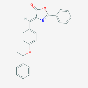 molecular formula C24H19NO3 B295704 2-phenyl-4-[4-(1-phenylethoxy)benzylidene]-1,3-oxazol-5(4H)-one 