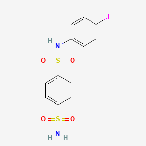 molecular formula C12H11IN2O4S2 B2957041 N1-(4-iodophenyl)benzene-1,4-disulfonamide CAS No. 135202-64-1