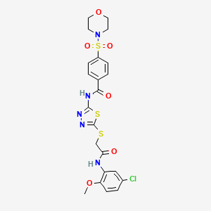 N-(5-((2-((5-chloro-2-methoxyphenyl)amino)-2-oxoethyl)thio)-1,3,4-thiadiazol-2-yl)-4-(morpholinosulfonyl)benzamide