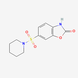 molecular formula C12H14N2O4S B2957047 6-(哌啶-1-磺酰基)-3H-苯并恶唑-2-酮 CAS No. 381208-51-1