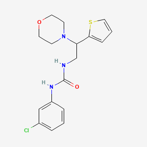 molecular formula C17H20ClN3O2S B2957049 1-(3-Chlorophenyl)-3-(2-morpholino-2-(thiophen-2-yl)ethyl)urea CAS No. 923196-53-6