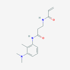 molecular formula C15H21N3O2 B2957055 N-[3-(Dimethylamino)-2-methylphenyl]-3-(prop-2-enoylamino)propanamide CAS No. 2200458-44-0