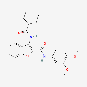 N-(3,4-dimethoxyphenyl)-3-(2-ethylbutanamido)benzofuran-2-carboxamide