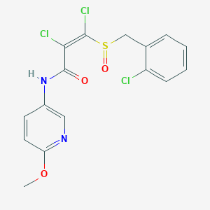 2,3-dichloro-3-[(2-chlorobenzyl)sulfinyl]-N-(6-methoxy-3-pyridinyl)acrylamide