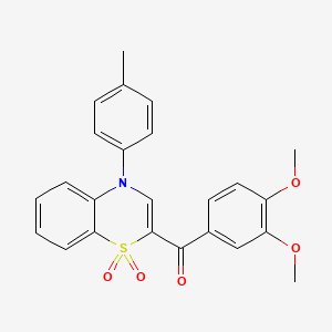 (3,4-dimethoxyphenyl)[4-(4-methylphenyl)-1,1-dioxido-4H-1,4-benzothiazin-2-yl]methanone