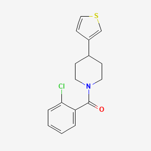 molecular formula C16H16ClNOS B2957085 (2-Chlorophenyl)(4-(thiophen-3-yl)piperidin-1-yl)methanone CAS No. 1396798-85-8
