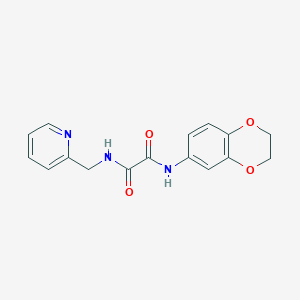 molecular formula C16H15N3O4 B2957092 N'-(2,3-二氢-1,4-苯并二氧杂环-6-基)-N-(吡啶-2-甲基)草酰胺 CAS No. 899748-75-5