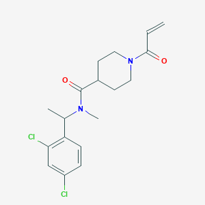 N-[1-(2,4-Dichlorophenyl)ethyl]-N-methyl-1-prop-2-enoylpiperidine-4-carboxamide