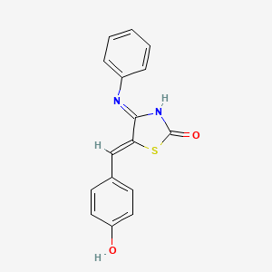 (4Z,5Z)-5-(4-hydroxybenzylidene)-4-(phenylimino)thiazolidin-2-one