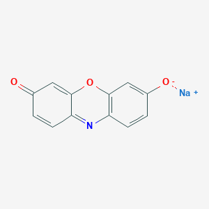molecular formula C12H6NNaO3 B029571 7-羟基-3H-吩恶嗪-3-酮，钠盐 CAS No. 34994-50-8