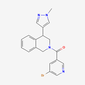 (5-bromopyridin-3-yl)(4-(1-methyl-1H-pyrazol-4-yl)-3,4-dihydroisoquinolin-2(1H)-yl)methanone