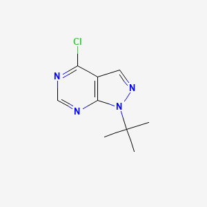 molecular formula C9H11ClN4 B2957104 1-(Tert-butyl)-4-chloro-1H-pyrazolo[3,4-D]pyrimidine CAS No. 1100365-45-4