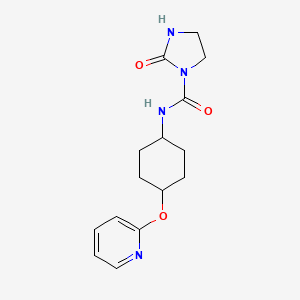 2-oxo-N-((1r,4r)-4-(pyridin-2-yloxy)cyclohexyl)imidazolidine-1-carboxamide