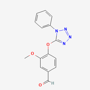 3-methoxy-4-[(1-phenyl-1H-tetrazol-5-yl)oxy]benzaldehyde