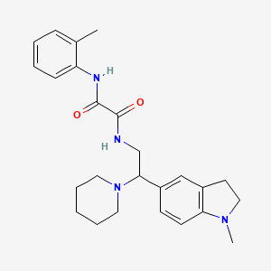 N1-(2-(1-methylindolin-5-yl)-2-(piperidin-1-yl)ethyl)-N2-(o-tolyl)oxalamide