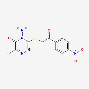 4-Amino-6-methyl-3-[2-(4-nitrophenyl)-2-oxoethyl]sulfanyl-1,2,4-triazin-5-one