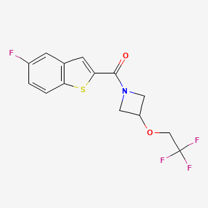 (5-Fluorobenzo[b]thiophen-2-yl)(3-(2,2,2-trifluoroethoxy)azetidin-1-yl)methanone