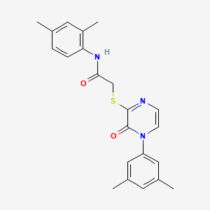N-(2,4-dimethylphenyl)-2-[4-(3,5-dimethylphenyl)-3-oxopyrazin-2-yl]sulfanylacetamide