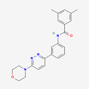 3,5-dimethyl-N-(3-(6-morpholinopyridazin-3-yl)phenyl)benzamide