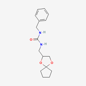 1-(1,4-Dioxaspiro[4.4]nonan-2-ylmethyl)-3-benzylurea