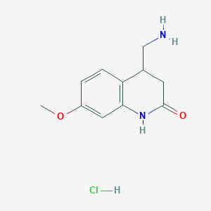 4-(Aminomethyl)-7-methoxy-3,4-dihydroquinolin-2(1H)-one hydrochloride