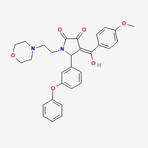 3-hydroxy-4-(4-methoxybenzoyl)-1-(2-morpholinoethyl)-5-(3-phenoxyphenyl)-1H-pyrrol-2(5H)-one