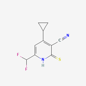 4-Cyclopropyl-6-difluoromethyl-2-mercapto-nicotinonitrile