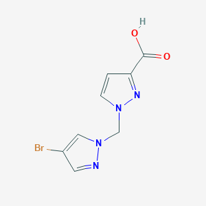 1-[(4-bromo-1H-pyrazol-1-yl)methyl]-1H-pyrazole-3-carboxylic acid