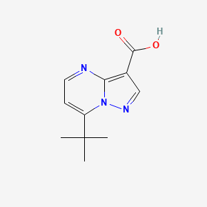 molecular formula C11H13N3O2 B2957170 7-Tert-butylpyrazolo[1,5-a]pyrimidine-3-carboxylic acid CAS No. 1694737-40-0