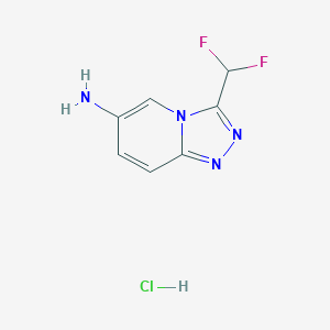 3-(Difluoromethyl)-[1,2,4]triazolo[4,3-a]pyridin-6-amine;hydrochloride