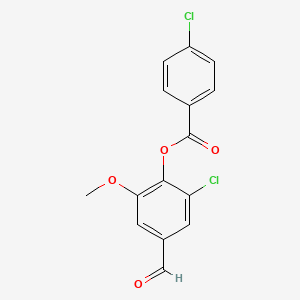 2-Chloro-4-formyl-6-methoxyphenyl 4-chlorobenzoate