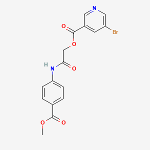 molecular formula C16H13BrN2O5 B2957180 [2-(4-Methoxycarbonylanilino)-2-oxoethyl] 5-bromopyridine-3-carboxylate CAS No. 745788-57-2
