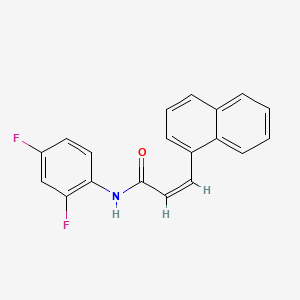 molecular formula C19H13F2NO B2957190 (2Z)-N-(2,4-二氟苯基)-3-(萘-1-基)丙-2-烯酰胺 CAS No. 329779-58-0