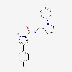 4-(4-fluorophenyl)-N-[(1-phenylpyrrolidin-2-yl)methyl]-1H-pyrrole-2-carboxamide