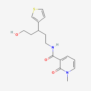 N-(5-hydroxy-3-(thiophen-3-yl)pentyl)-1-methyl-2-oxo-1,2-dihydropyridine-3-carboxamide