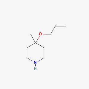 molecular formula C9H17NO B2957201 4-(Allyloxy)-4-methylpiperidine CAS No. 1567220-39-6