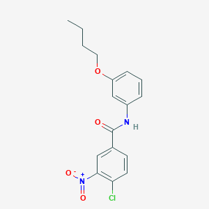 molecular formula C17H17ClN2O4 B2957204 N-(3-butoxyphenyl)-4-chloro-3-nitrobenzamide CAS No. 313960-77-9