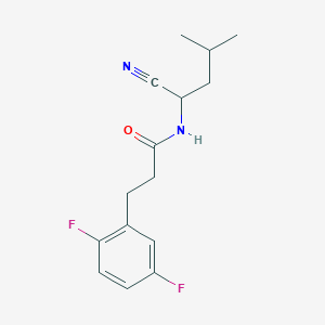 molecular formula C15H18F2N2O B2957210 N-(1-cyano-3-methylbutyl)-3-(2,5-difluorophenyl)propanamide CAS No. 1311733-51-3