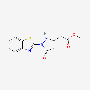 molecular formula C13H11N3O3S B2957226 methyl [1-(1,3-benzothiazol-2-yl)-5-hydroxy-1H-pyrazol-3-yl]acetate CAS No. 523992-06-5