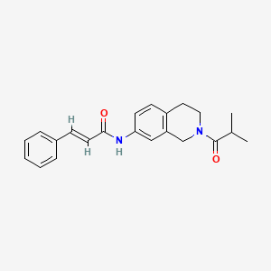 N-(2-isobutyryl-1,2,3,4-tetrahydroisoquinolin-7-yl)cinnamamide