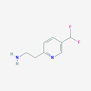 molecular formula C8H10F2N2 B2957243 2-[5-(Difluoromethyl)pyridin-2-yl]ethan-1-amine CAS No. 1211515-06-8