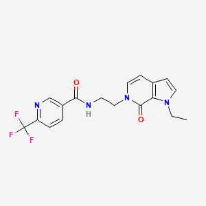 N-(2-(1-ethyl-7-oxo-1H-pyrrolo[2,3-c]pyridin-6(7H)-yl)ethyl)-6-(trifluoromethyl)nicotinamide