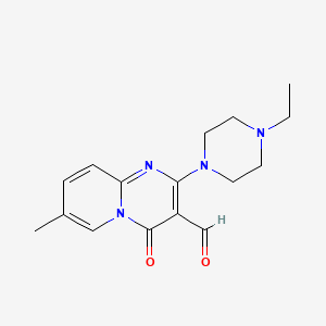 molecular formula C16H20N4O2 B2957253 2-(4-Ethylpiperazin-1-yl)-7-methyl-4-oxopyrido[1,2-a]pyrimidine-3-carbaldehyde CAS No. 889996-84-3