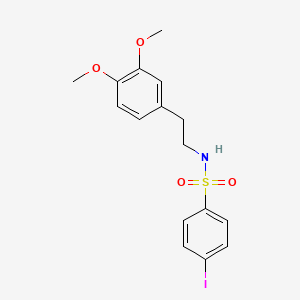 molecular formula C16H18INO4S B2957255 (2-(3,4-二甲氧基苯基)乙基)((4-碘苯基)磺酰基)胺 CAS No. 873586-81-3