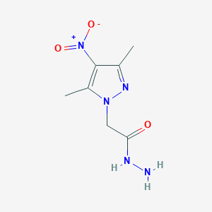 molecular formula C7H11N5O3 B2957266 2-(3,5-dimethyl-4-nitro-1H-pyrazol-1-yl)acetohydrazide CAS No. 514800-91-0